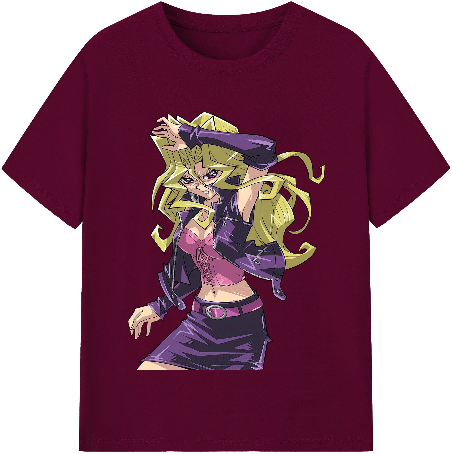 （画像用） 遊☆戯☆王 Yu-Gi-Oh! レディースカジュアルプリントTシャツ（綿100％）